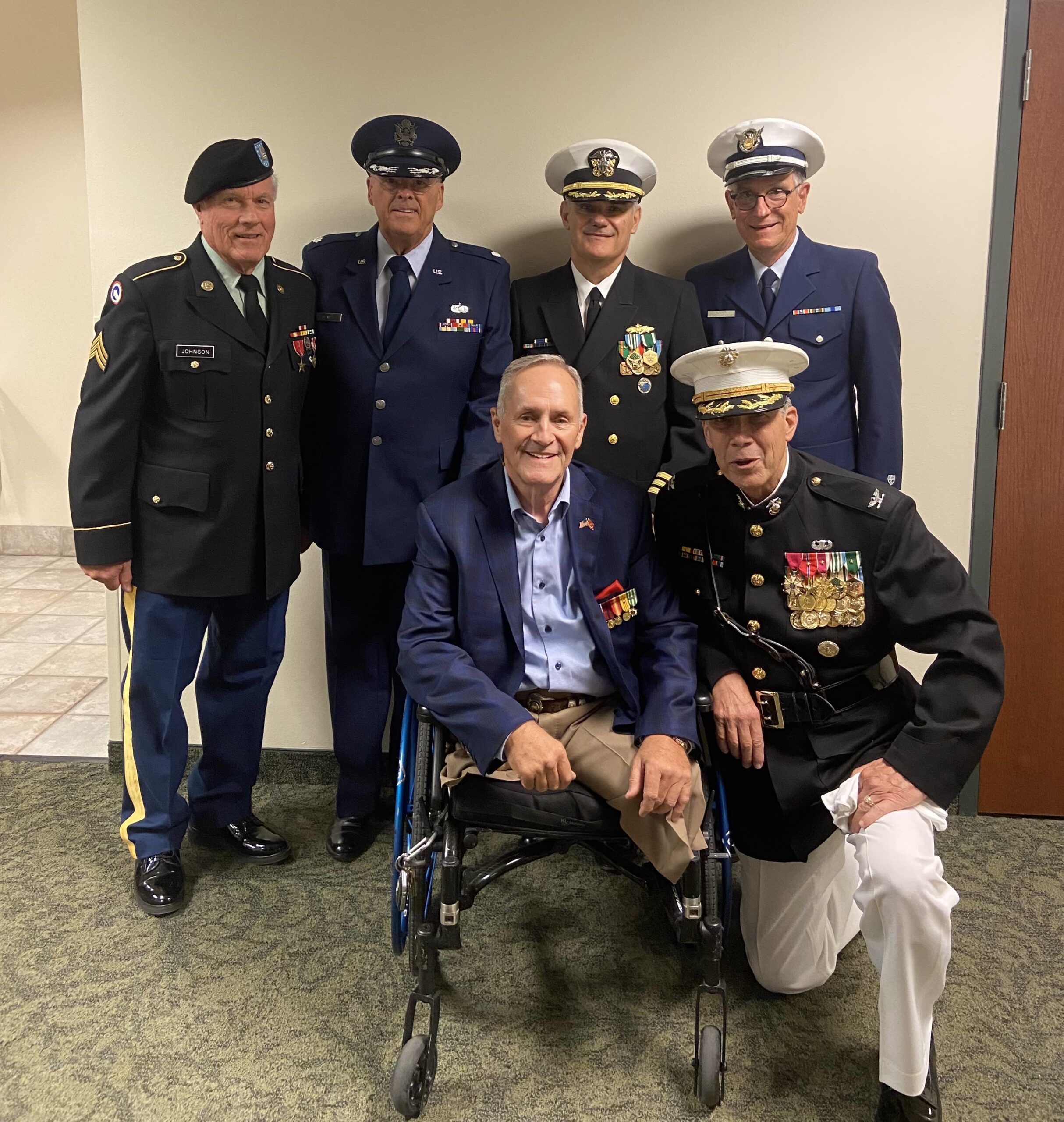 Veterans and families gathered at a Prestonwood community event
