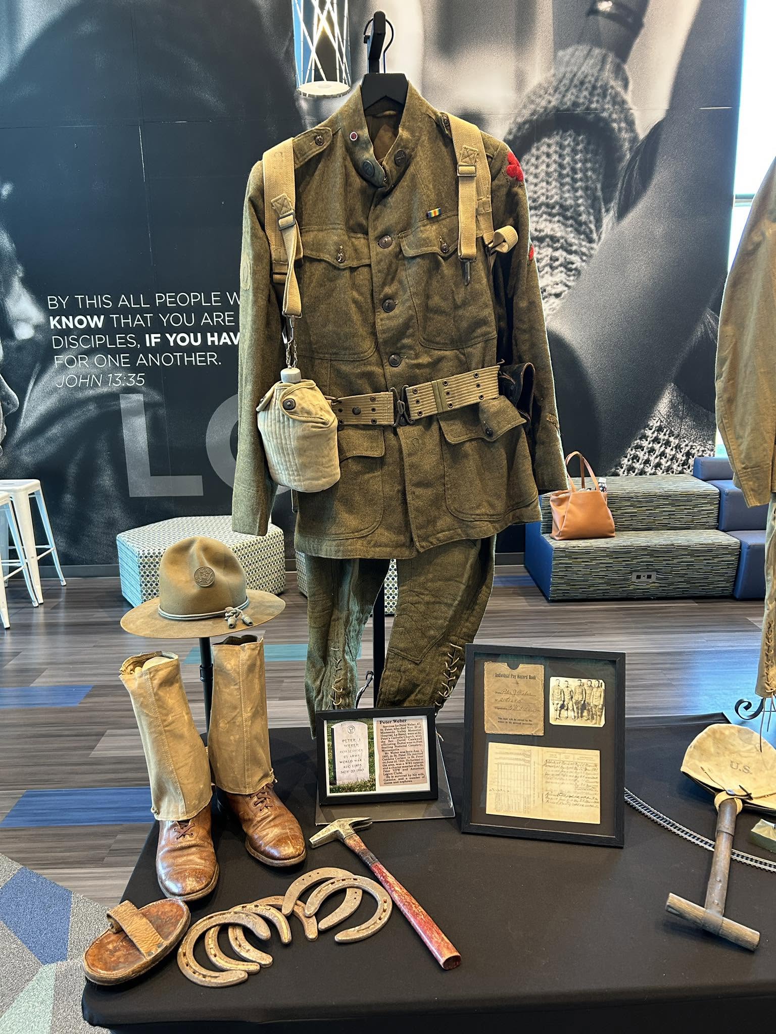 World War I uniforms and artifacts